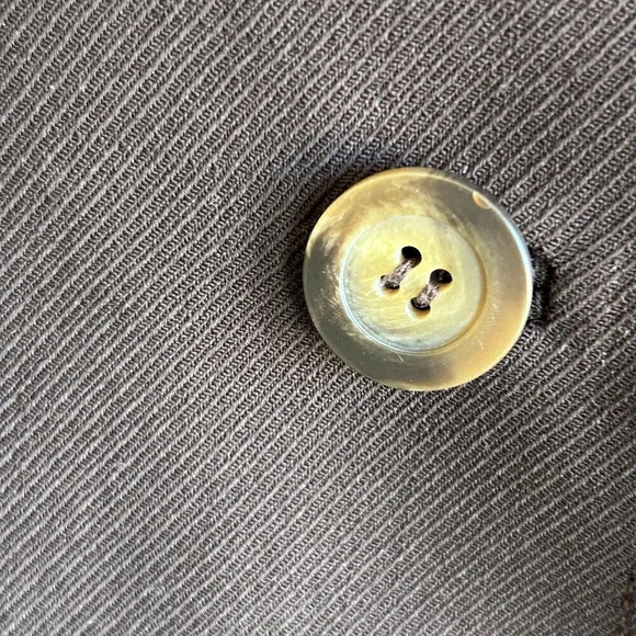 Doncaster Brown Stretch Wool Blazer Jacket Size 12 Petite - Picture 3 of 6